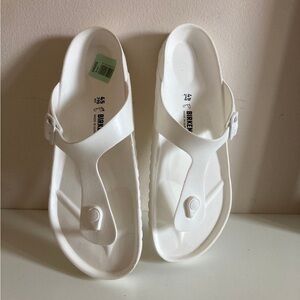 Birkenstock  White T-strap EVA Sandals 13 women 45 Europe unisex too